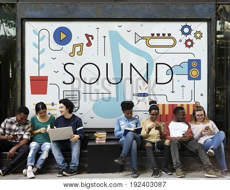 Music Note Melody Sound Play Word Graphic