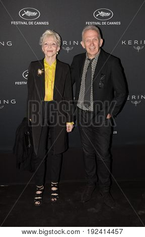 Tonie Marshall, Jean-Paul Gaultier at the Women in Motion Awards Dinner  for at the 70th Festival de Cannes.May 21, 2017 Cannes, France