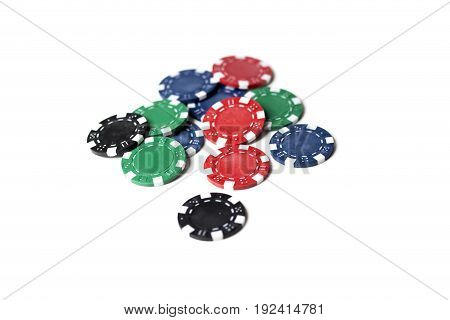 Scattered Poker Chips