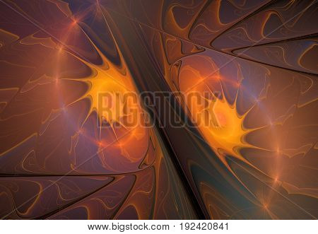 Color Fractal Of Yin Yang Generated By A Computer At random