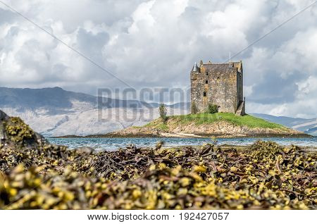The historic castle Stalker in Argyll, Scotland