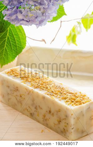 Homemade Calendula Natural Herbal Soap