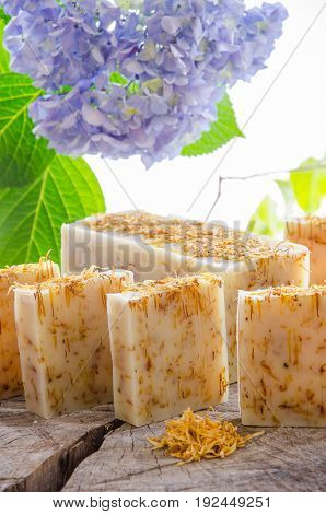 Homemade Calendula Natural Herbal Soap