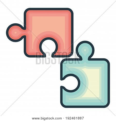Puzzle tokens flat icon vector illiustration design graphic