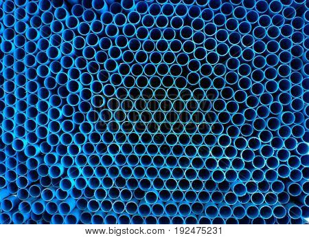 detial of many blue pipe for background