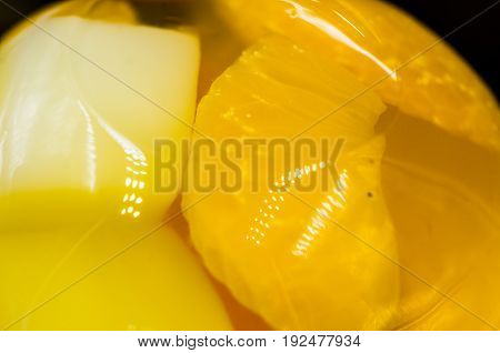 various fruit jelly mix on black background