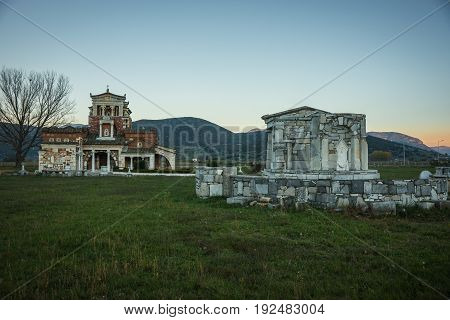 Church At Ancient Mantineia, Arcadia, Peloponnese, Greece