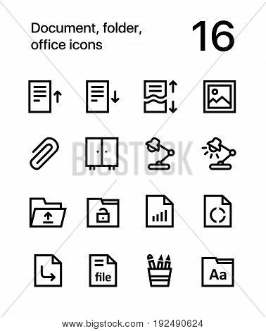 Document, folder, office icons for web and mobile design pack 