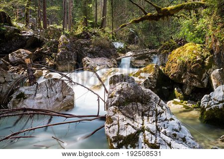 Small river in the Zauberwald - Long exposure version Ramsau Bavaria Germany