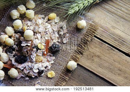 Muesli And Spikelets Of Wheat