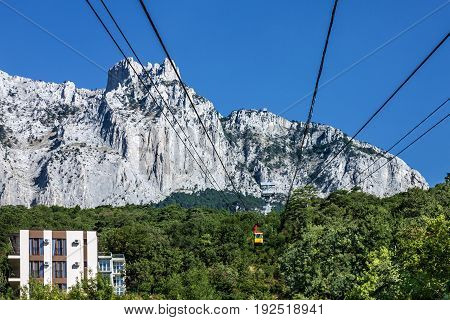 Cable car to mountain Ai-Petri, Crimea, Russia