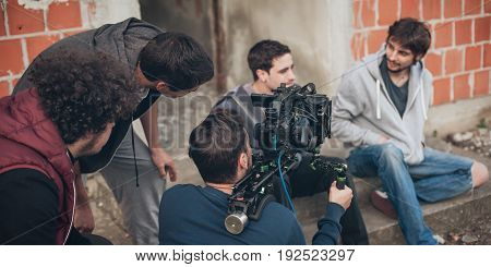 Behind The Scene. Actor In Front Of The Camera