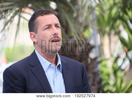 Adam Sandler attends 'The Meyerowitz Stories' photocall during the 70th annual Cannes Film Festival at Palais des Festivals on May 21, 2017 in Cannes, France. 