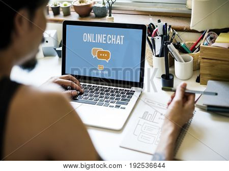 Digital media concept on a divice screen