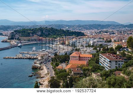Overlooking the Mediterranean sea in the French Riviera