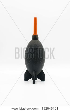 Black air blower isolated on white background