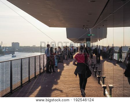 Elbphilharmonie Concert Hall Plaza In Hamburg