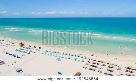 South Beach, Miami Beach. Umberlla beach. Florida. USA.