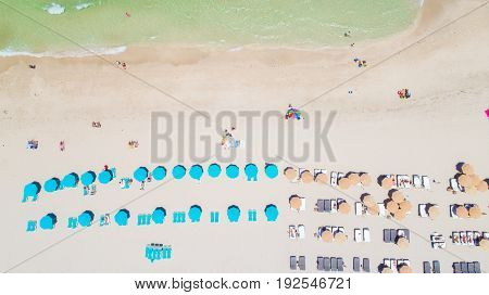 South Beach, Miami Beach. Umberlla beach. Florida. USA.
