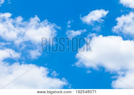 Clear blue sky day with clouds background
