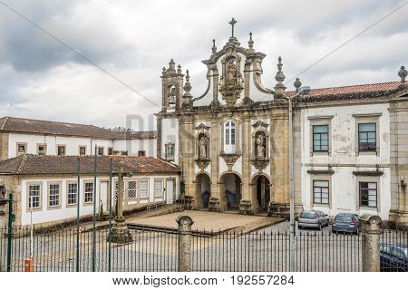 View at the church of Santo Antonio dos Capuchos in Guimaraes - Portugal
