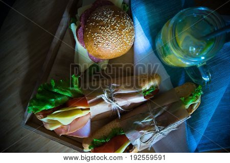Snack Concept With Burgers