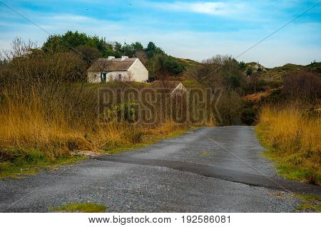 View of a Cottage Rosmuck Connemara Co. Galway.