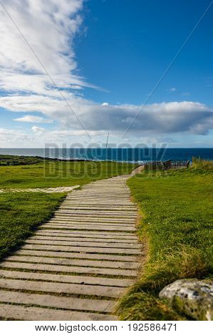Pathway towards the beach at Fanore Co. Clare.