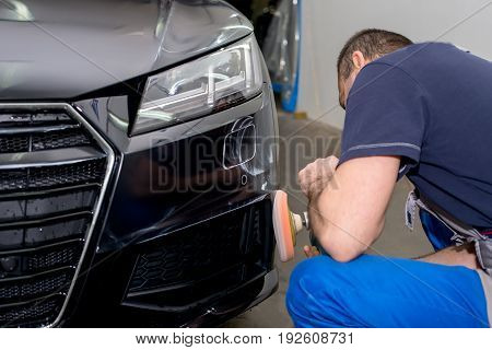 Polished black car polishing machine polished finishing
