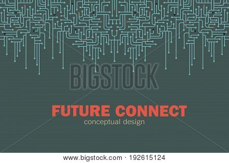 Electronic circuit background.  Spu. Circuit lines design. Future concept vector illustration