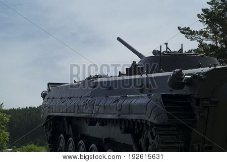 Soviet infantry fighting vehicle in the park