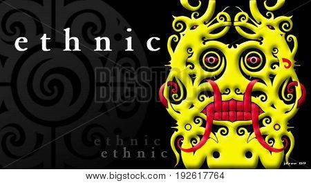 west borneo dayak ethnic ornament design 1