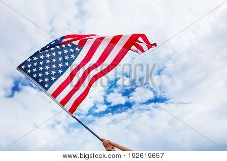 USA flag background. American symbol of Independence Day July 4th democracy and patriotism