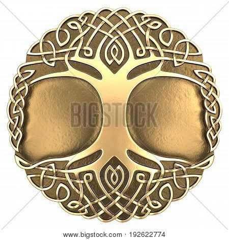 3d image Celtic ornament. Isolated white background.
