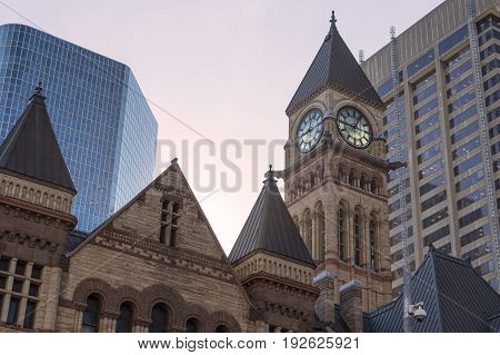 Downtown Toronto's Old City Hall taken on a sunny morning.