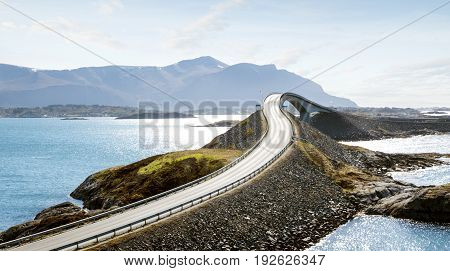atlanterhavsvegen - atlantic ocean road on western coast of Norway