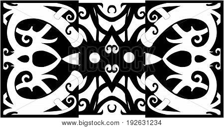 west borneo dayak tribal floral design for tatto