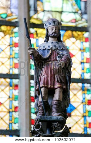 Statue Of Saint Gummarus In Lier