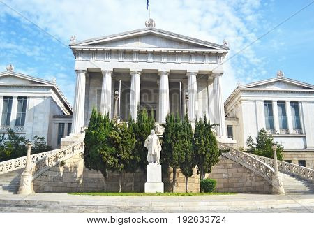 the national library of Athens Greece - greek famous buildings