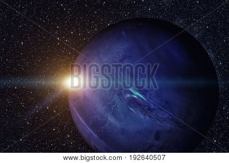 Solar System - Neptune. It Is The Eighth And Farthest Planet From The Sun.