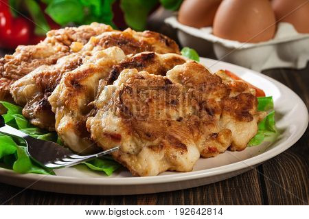 Chicken Medallion With Red Pepper Portions