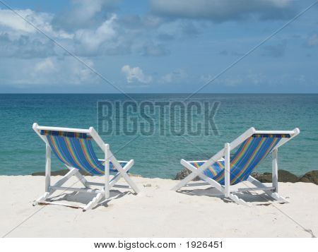 Spiaggia sedie a sdraio