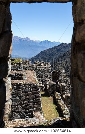 Sayaqmarka Ruin along the Inca Trail, Peru