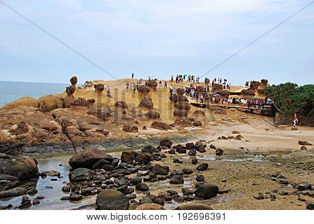 Yeh Liu. Rock formations due to wind. Taiwan
