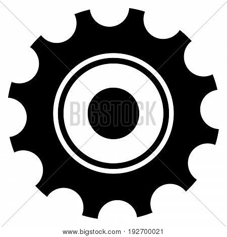 Black Gearwheel, Gear Symbol. Maintance, Repair, Settings Or Service Concept Icon.