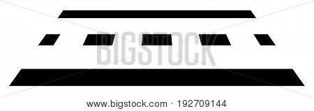 Road Part In Perspective. Multilane Road Symbol, Road Icon