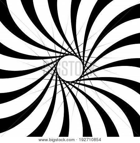 Abstract Pattern With Radial Lines. Radial, Radiating Lines With Distortion Effect. Circular Geometr