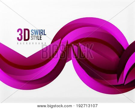 3D wave lines design. Dynamic effect abstract Illustration, modern pattern template