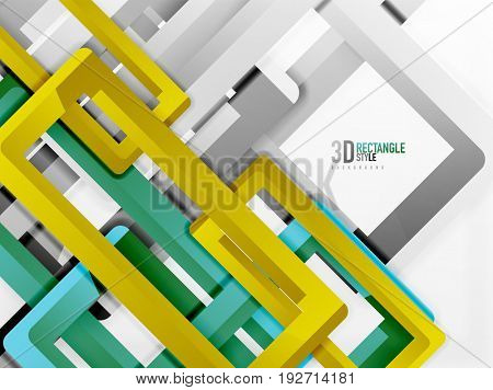 Rectangle tube elements, 3d background