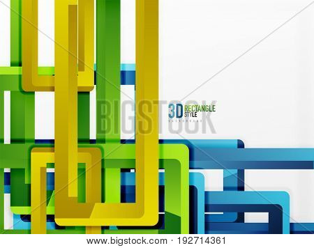 Rectangle tube elements, 3d background